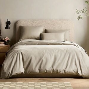 Quince toffee organic percale Cotton Duvet Cover Set